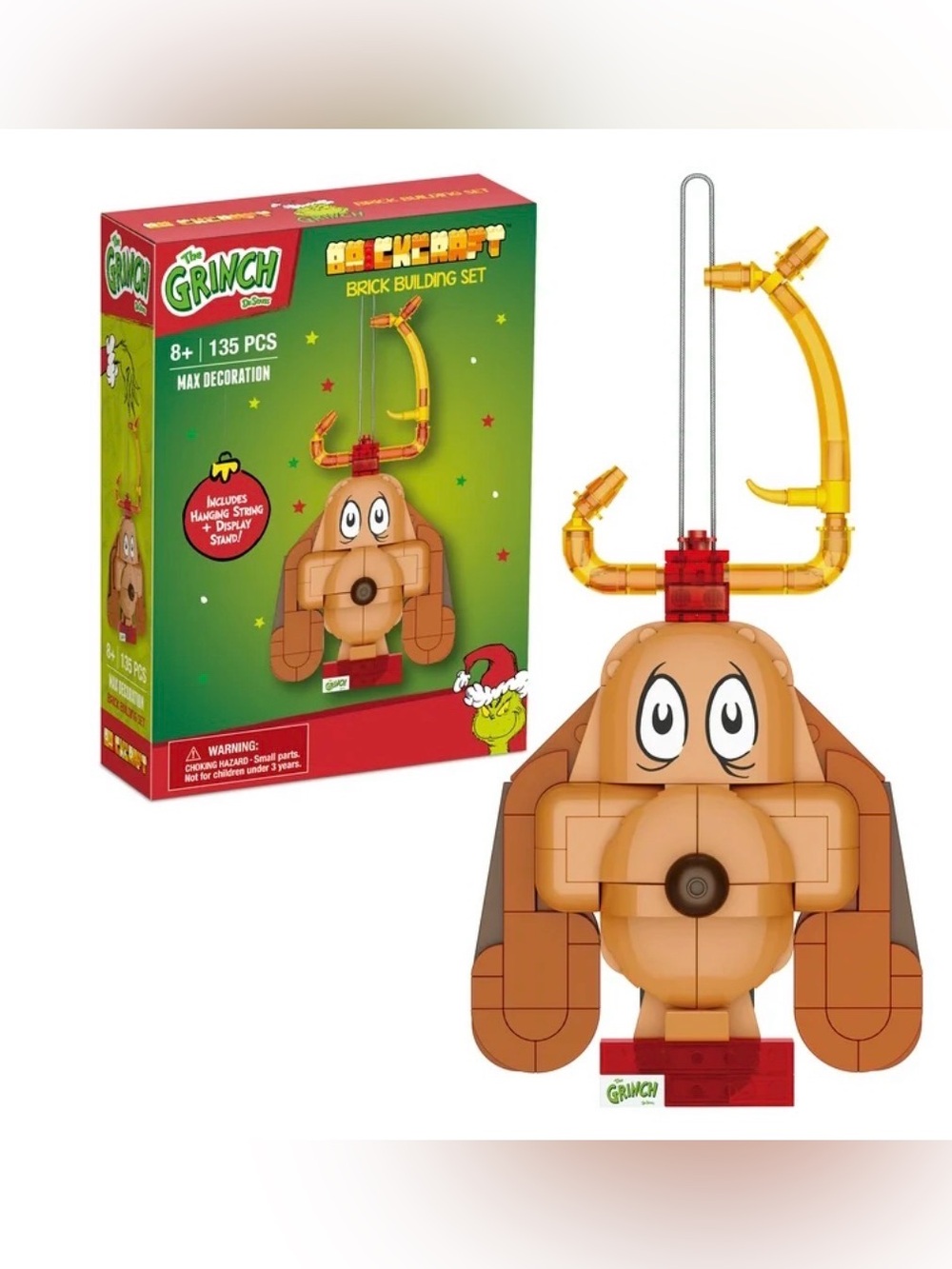 Brickcraft Grinch Max The Dog Decoration Brick Building Kit NIB